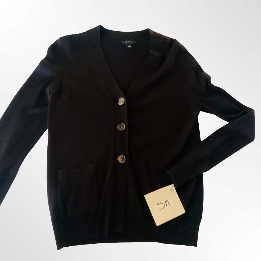 J.Crew V-neck cardigan sweater in extra-soft yarn, black - Picture 5 of 9